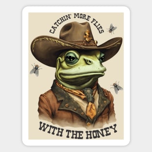 Vintage western lingo cowboy frog catching flies Magnet